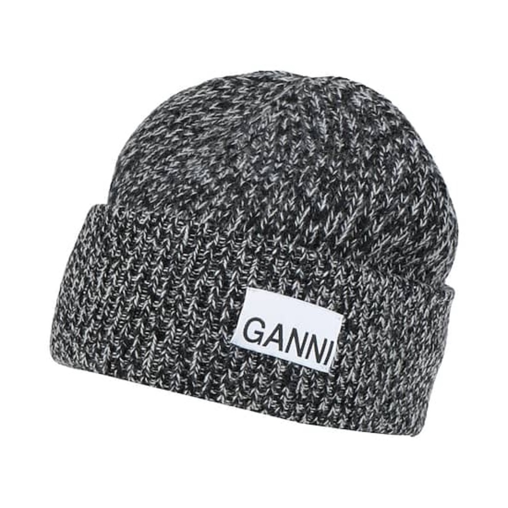 Ganni Salt + Pepper Knit Beanie NWT